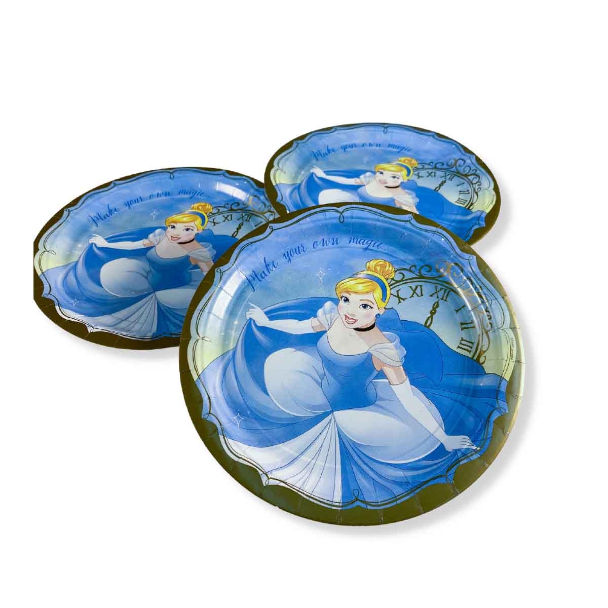 Disney Princess 8-Piece 9" Cinderella Paper Plate Set