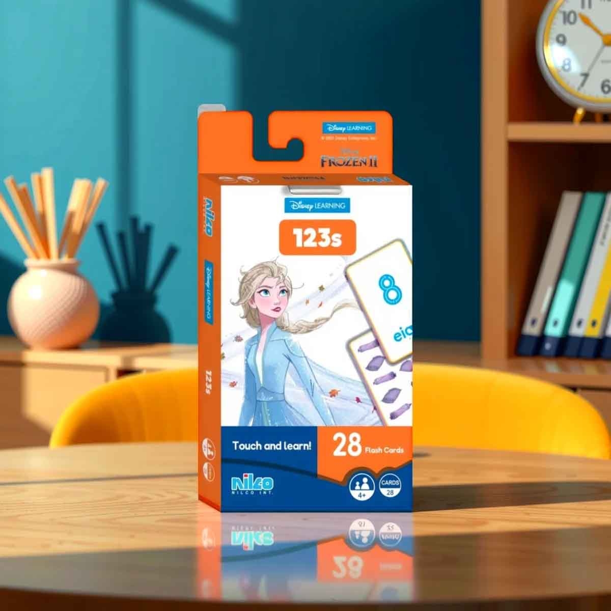 ديزني ليرنينغ بطاقات تعليمية فروزن 1: تعلم العد (28 بطاقة) للأطفال من عمر 5 إلى 7 سنوات