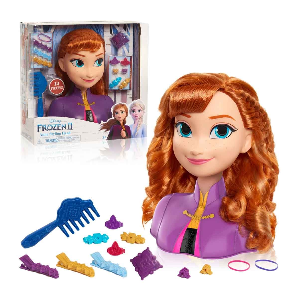Disney Frozen 2 Basic Anna Styling Head Girls, 3-4 Years