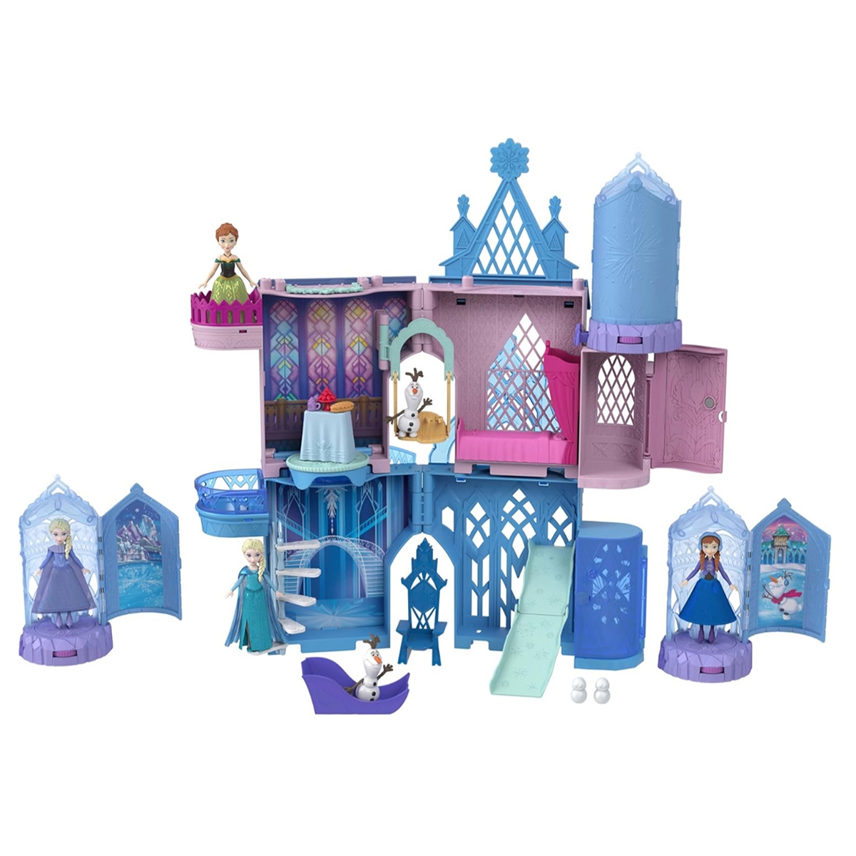 Disney Frozen 3.5" Assorted Twirling Reveal Doll & Miniature Castle Playset Girls, 3-4 Years