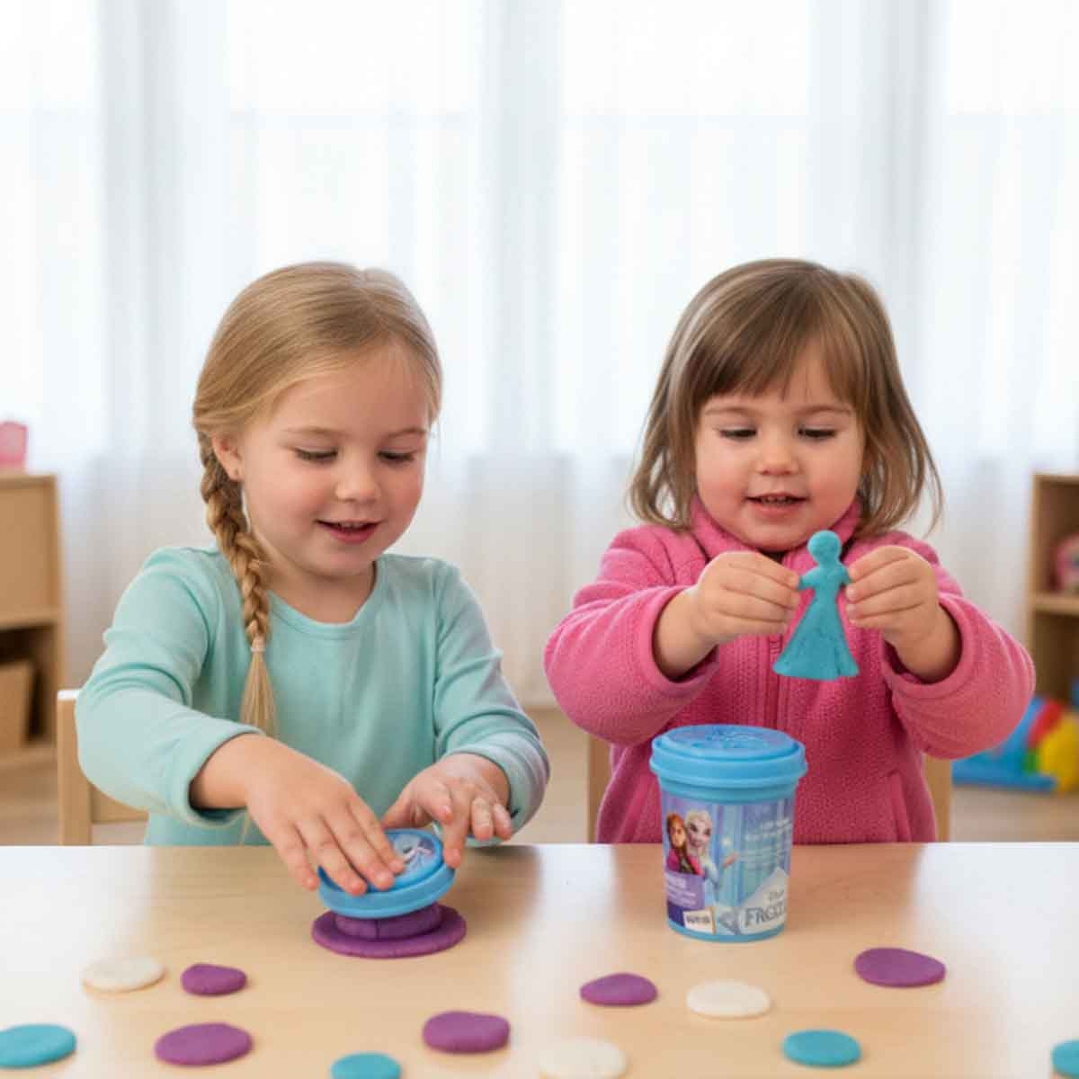 ديزني فروزن عجينة 3 أونصات مع أداة طباعة شكل للأطفال بعمر 3-4 سنوات