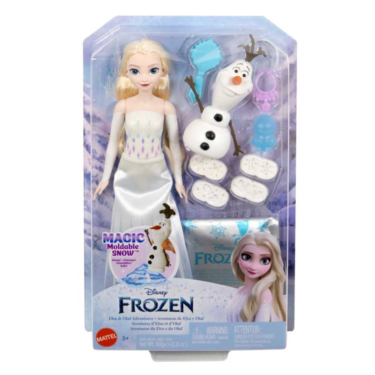 Disney Frozen Elsa & Olaf Snow Dough Fashion Doll Playset Girls, 3-4 Years