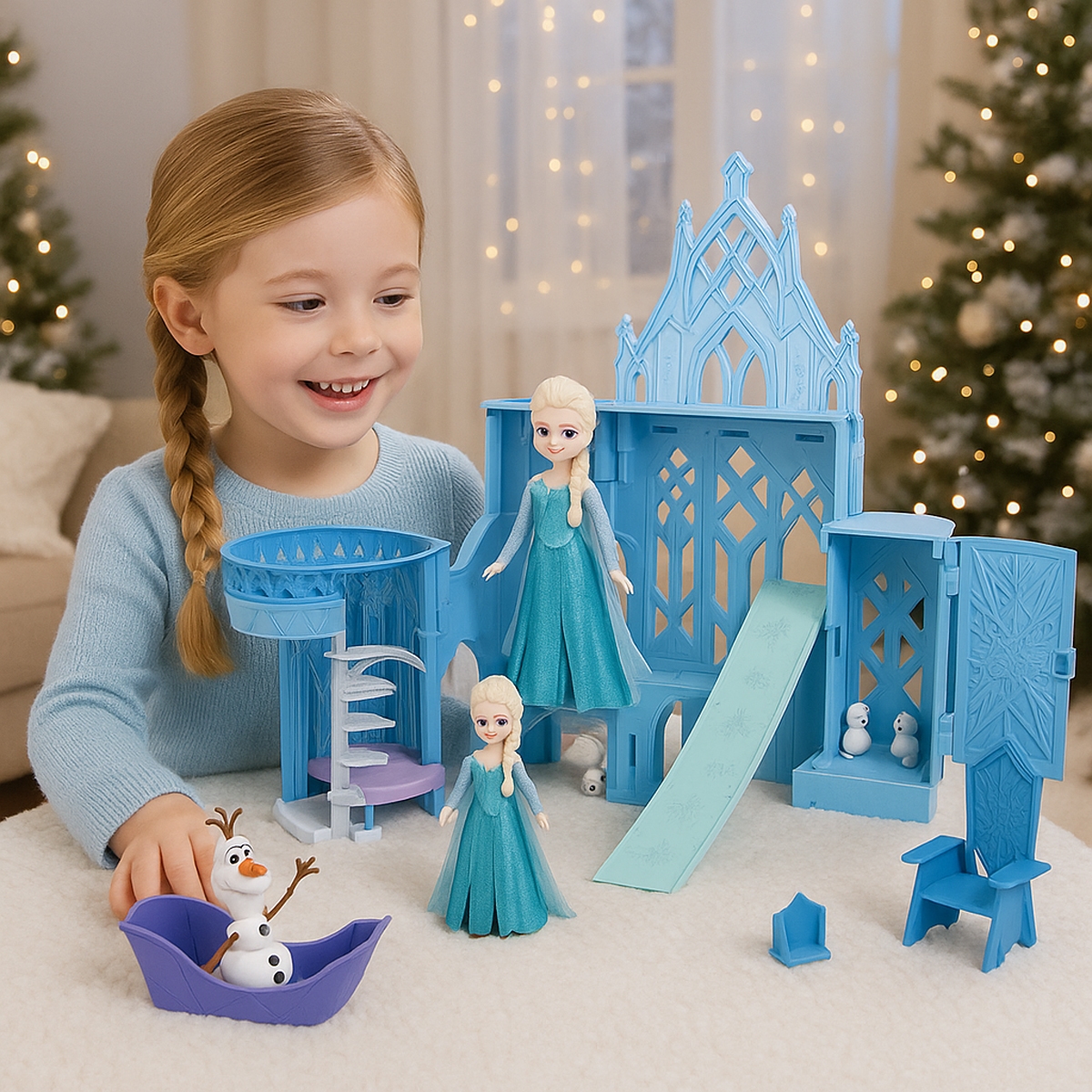 Disney Frozen Elsa Stacking Castle Dollhouse Playset Girls, 3-4 Years