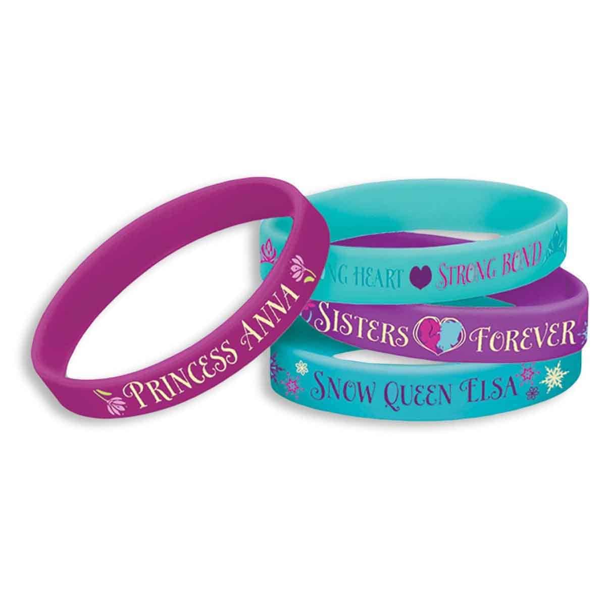 Disney Frozen 4-Piece Rubber Bracelet Favors Set
