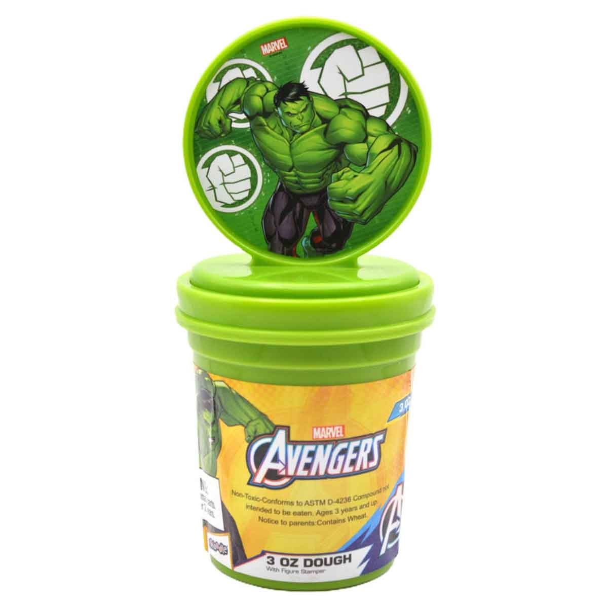 Marvel Avengers Hulk 3 oz. Dough with Figure Stamper Unisex, 3-4 Years