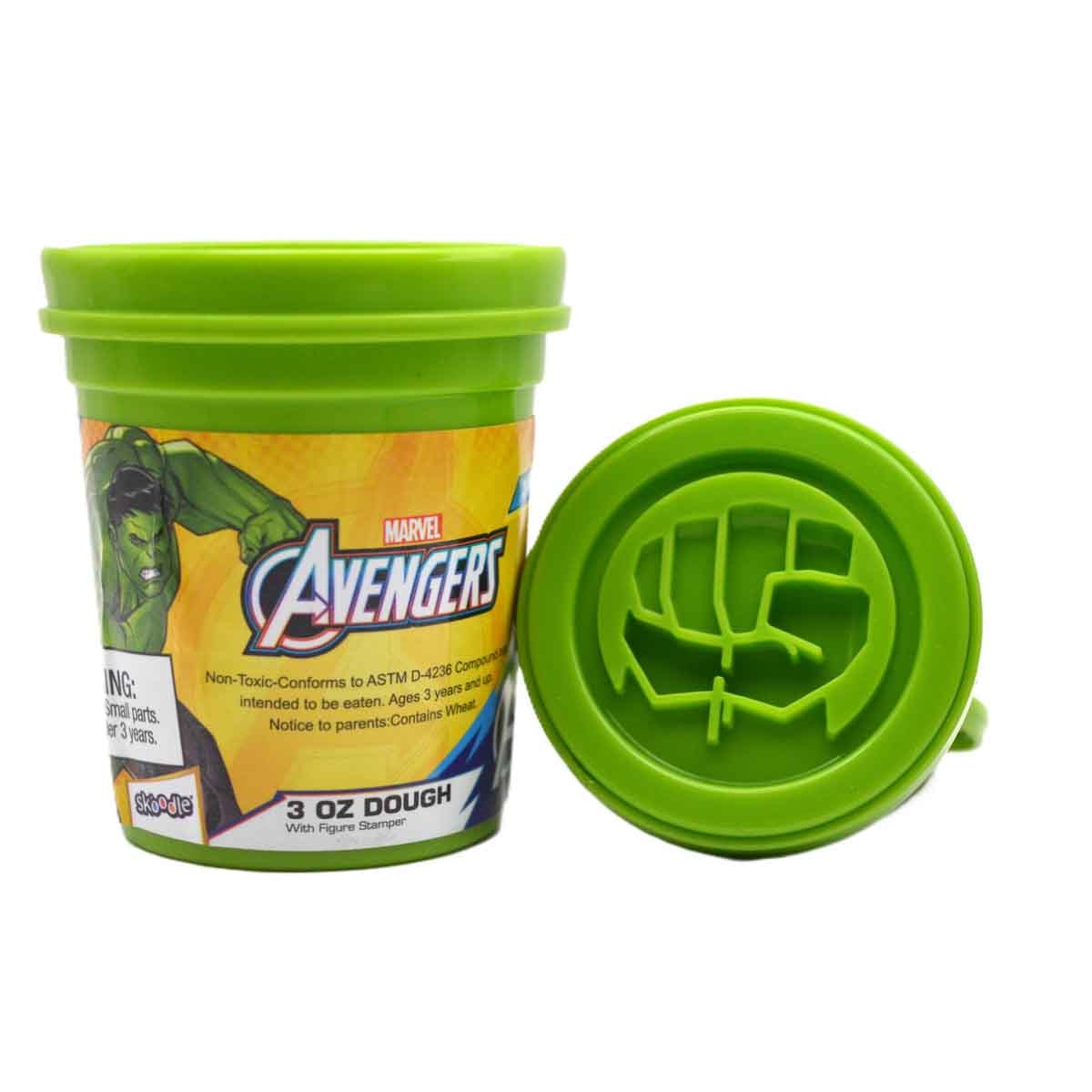 Marvel Avengers Hulk 3 oz. Dough with Figure Stamper Unisex, 3-4 Years