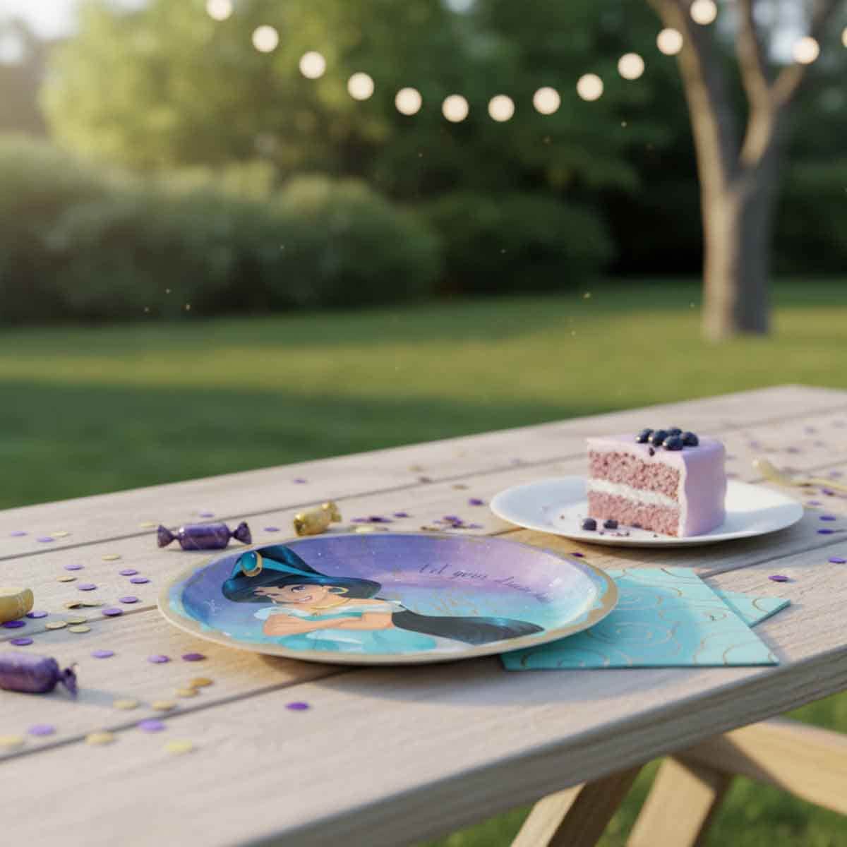 Disney Princess 8-Piece 9" Jasmine Paper Plate Set