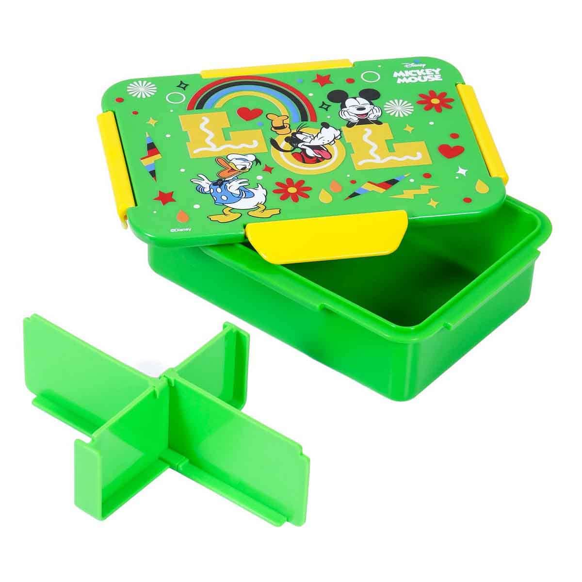 Eazy Kids Disney LOL Mickey Mouse 1/2/3/4-Compartment Convertible Bento Lunch Box