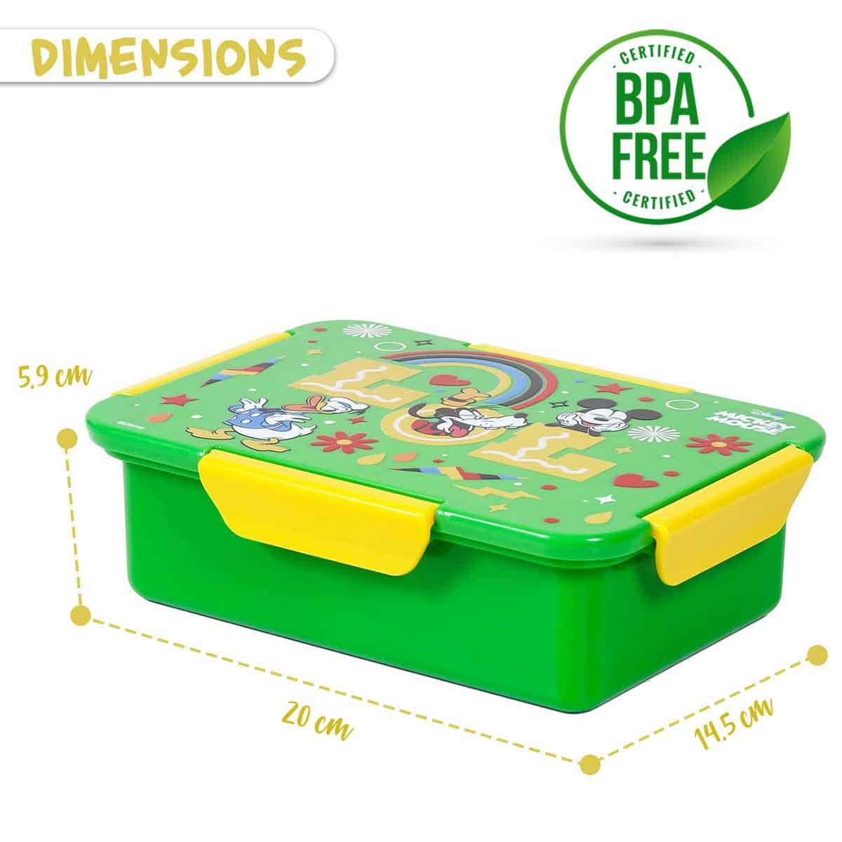 Eazy Kids Disney LOL Mickey Mouse 1/2/3/4-Compartment Convertible Bento Lunch Box