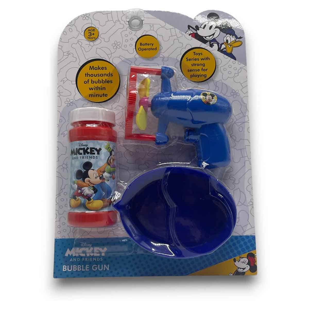 Disney Mickey Mouse Bubble Gun Toy with Bubble Solution & Tray Unisex, 3-4 Years