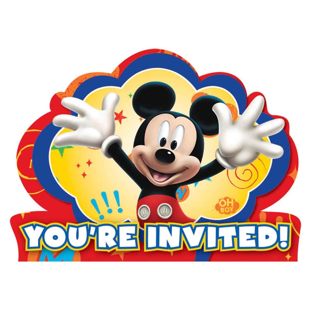 Mickey Mouse 8-Piece Disney Invitations Set