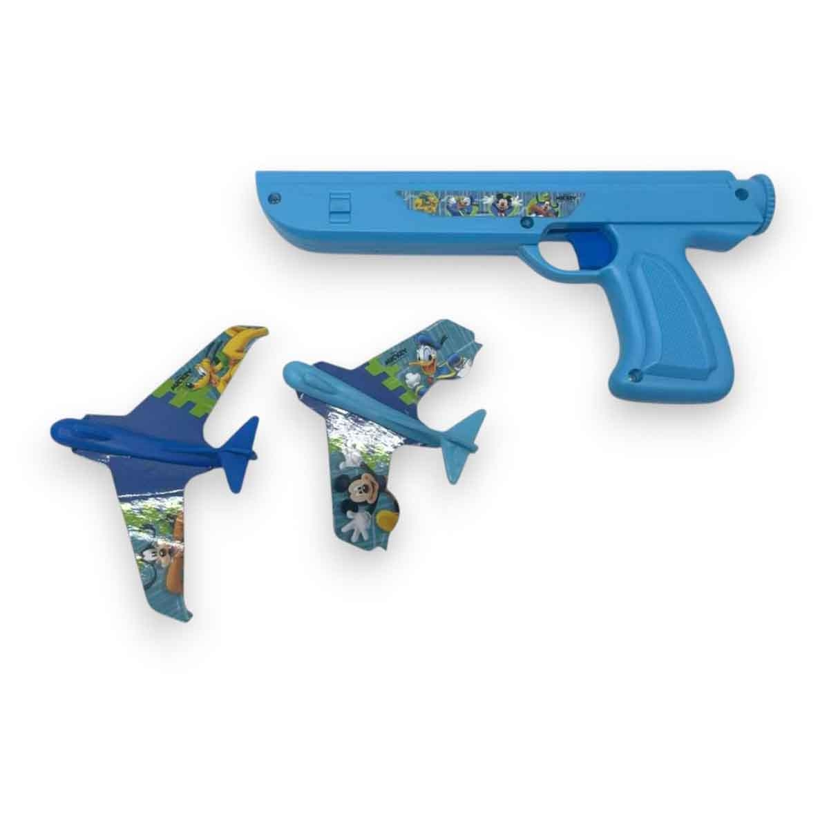Disney Mickey Mouse Plane Launcher Toy with 2 Launching Airplanes Unisex, 3-4 Years
