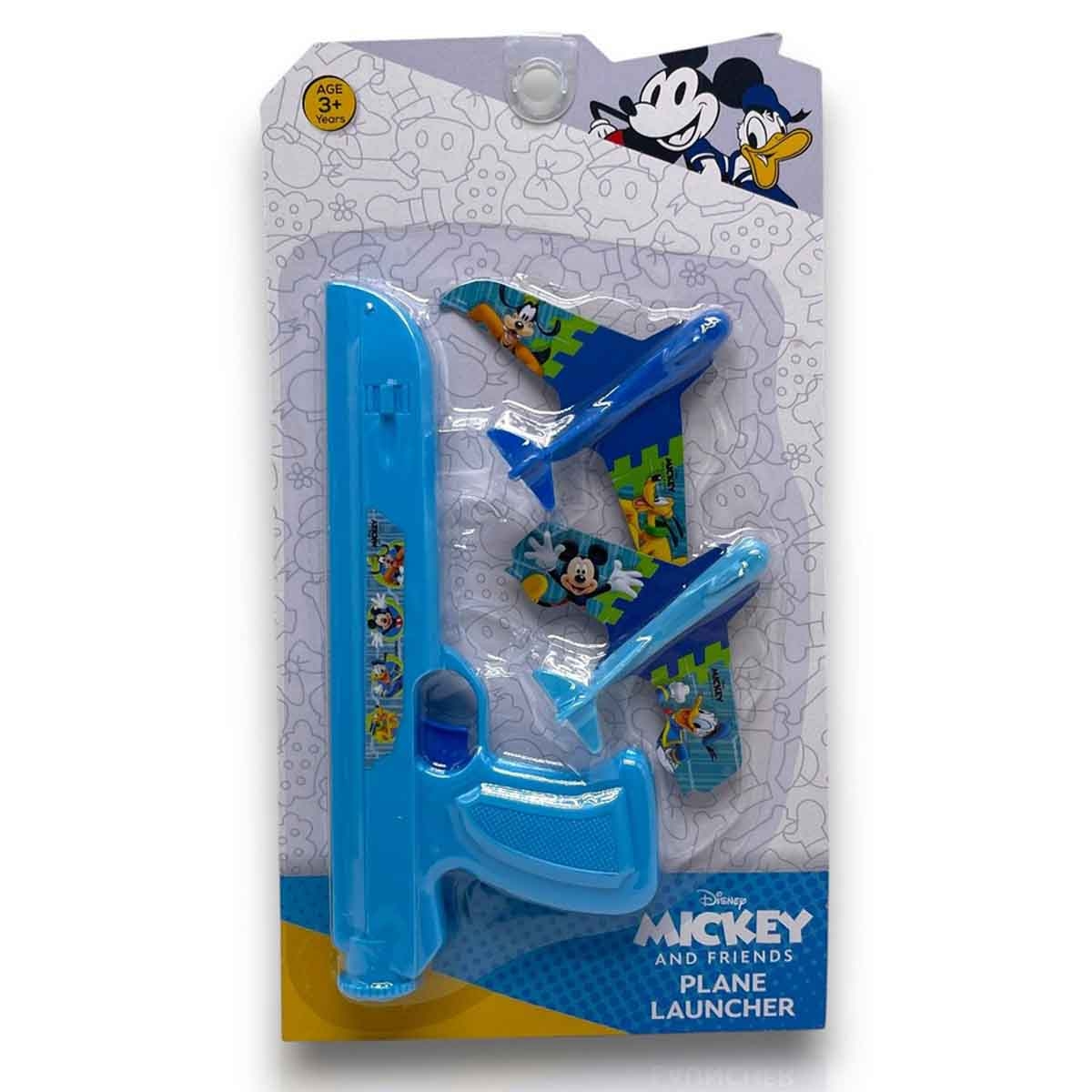 Disney Mickey Mouse Plane Launcher Toy with 2 Launching Airplanes Unisex, 3-4 Years
