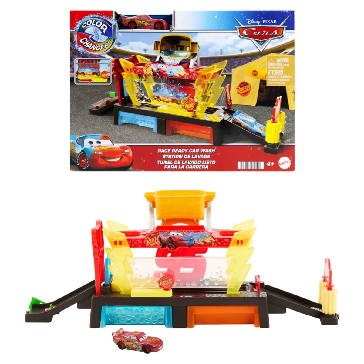Disney Pixar Cars Color Changers Lightning McQueen Car Wash Playset Unisex, 5-7 Years