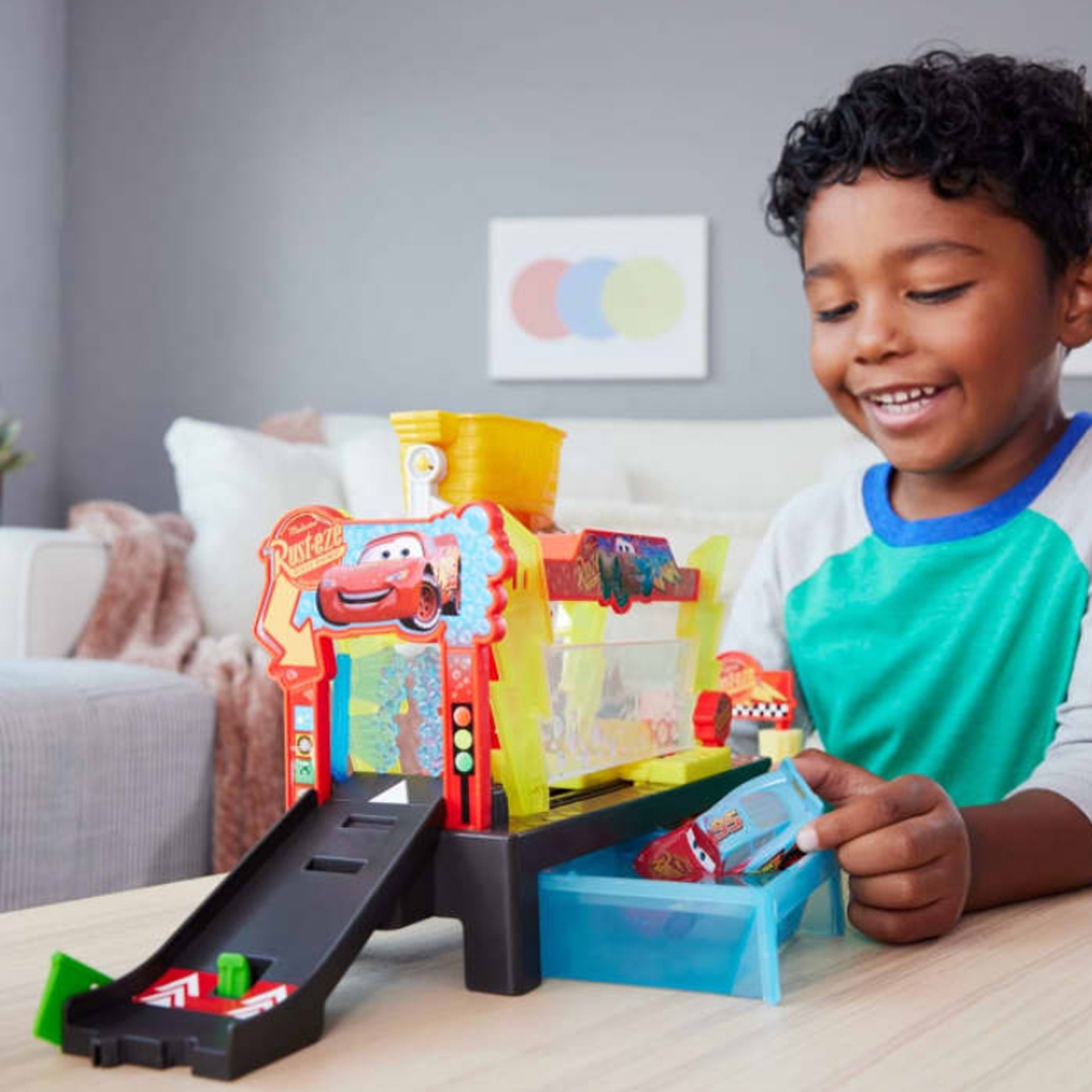 Disney Pixar Cars Color Changers Lightning McQueen Car Wash Playset Unisex, 5-7 Years