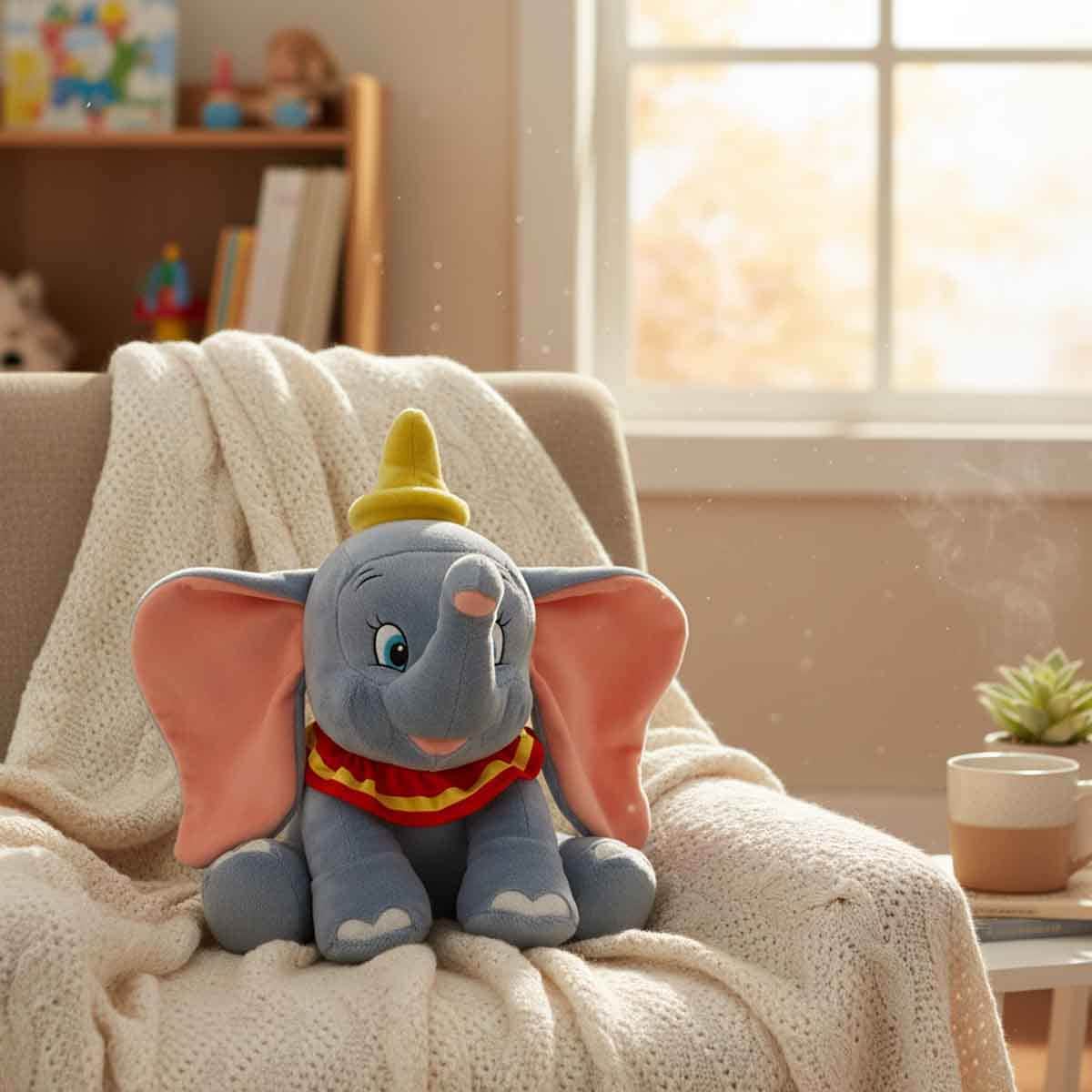 Disney Plush PDP2200121 14" Animal Core Dumbo Plush Toy Unisex, 3-4 Years