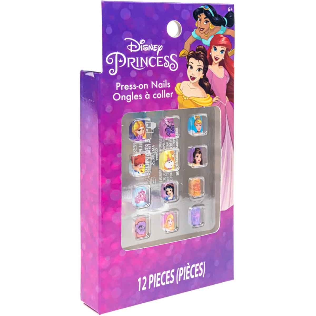 Disney Princess 12-Piece Press-on-Nails Nail Art Girls, 5-7 Years