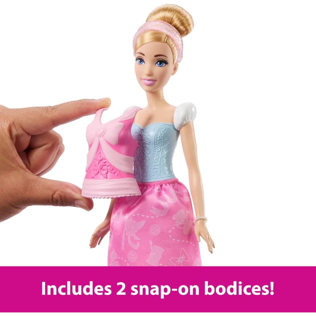 Disney Princess 2-In-1 Stories Cinderella Fashion Doll Girls, 3-4 Years