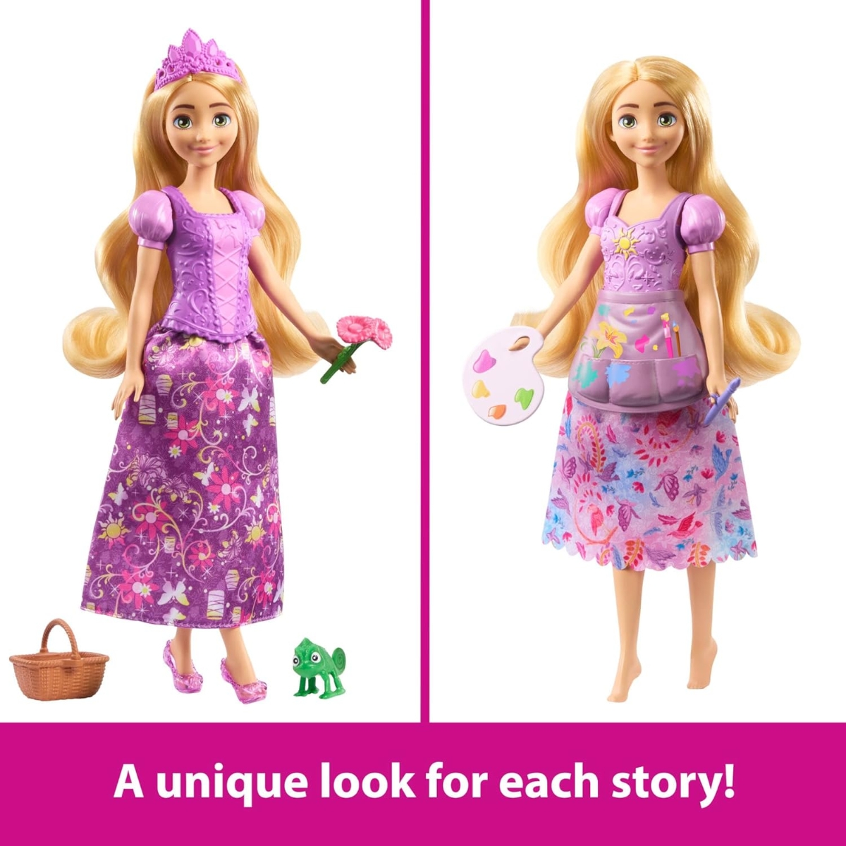 Disney Princess 2-In-1 Stories Rapunzel Fashion Doll Girls, 3-4 Years