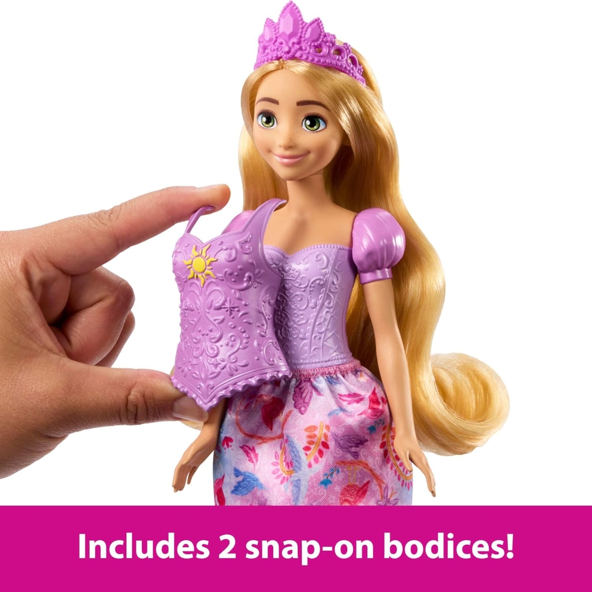 Disney Princess 2-In-1 Stories Rapunzel Fashion Doll Girls, 3-4 Years