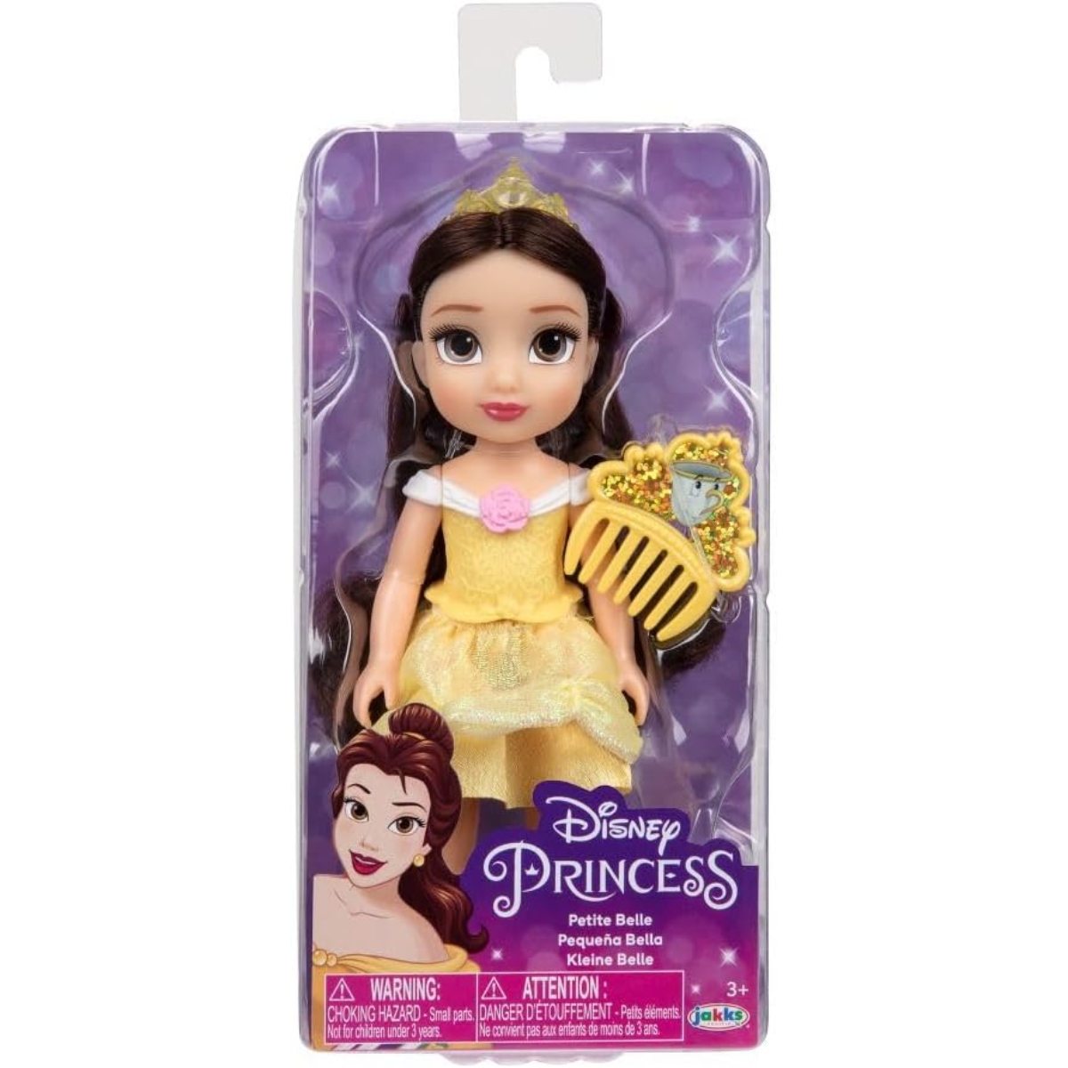 Disney Princess 6" Assorted Petite Baby Doll with Comb Girls, 3-4 Years