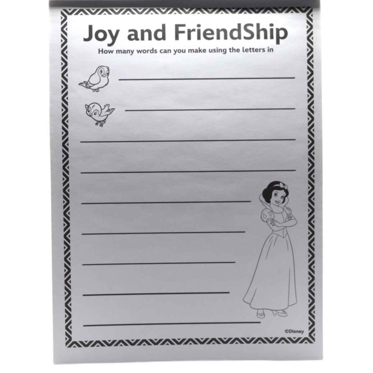 Disney Princess Activity Fun Pad with Stackable Crayon Unisex, 3-4 Years