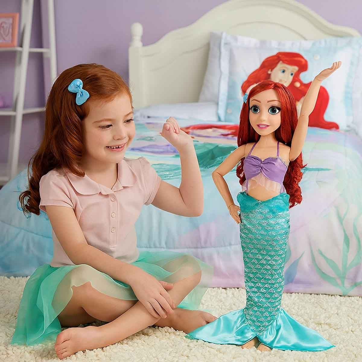 Disney Princess 32" Ariel Playdate Doll with Accessories Girls, 3-4 Years