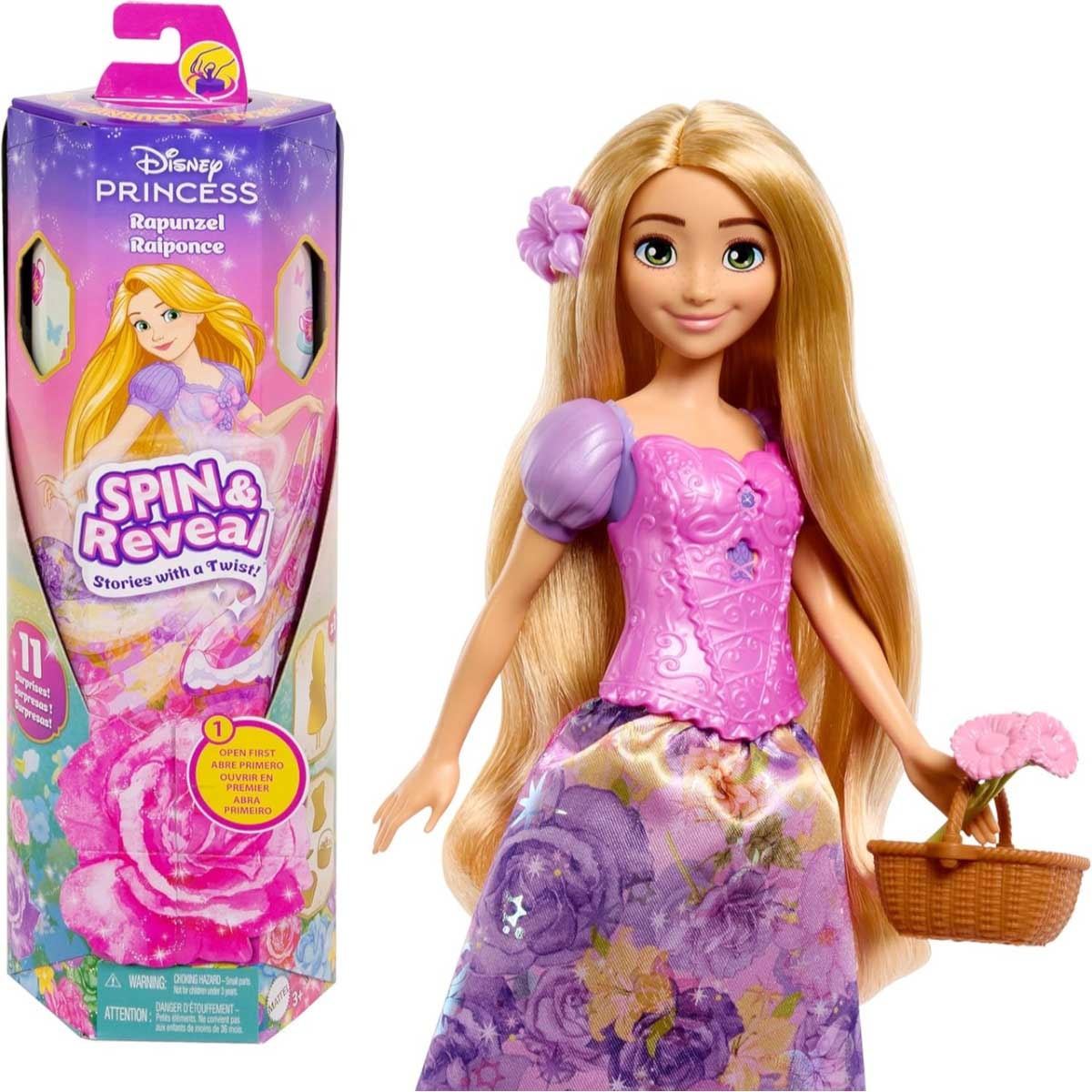 Disney Princess Assorted Spin & Reveal Fashion Doll Girls, 3-4 Years