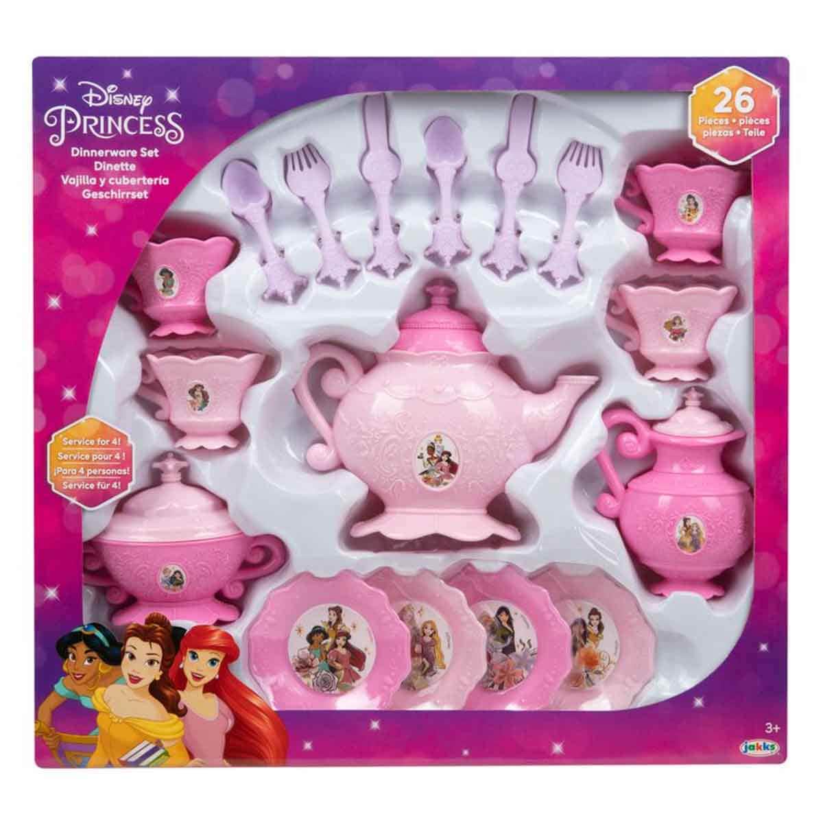 Disney Princess 16-Piece Dinnerware Set Girls, 3-4 Years