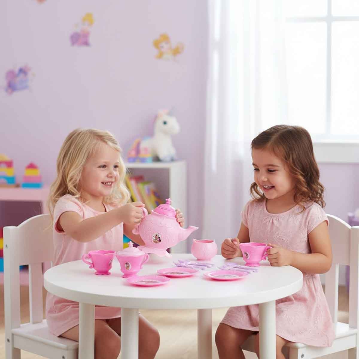 ديزني برنسيس طقم أدوات مائدة 16 قطعة للبنات، 3-4 سنوات