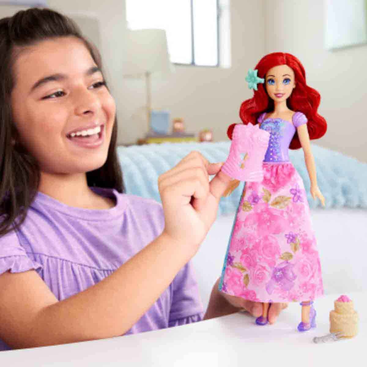 Disney Princess Wave-1 Spin & Reveal Ariel Fashion Doll Girls, 3-4 Years