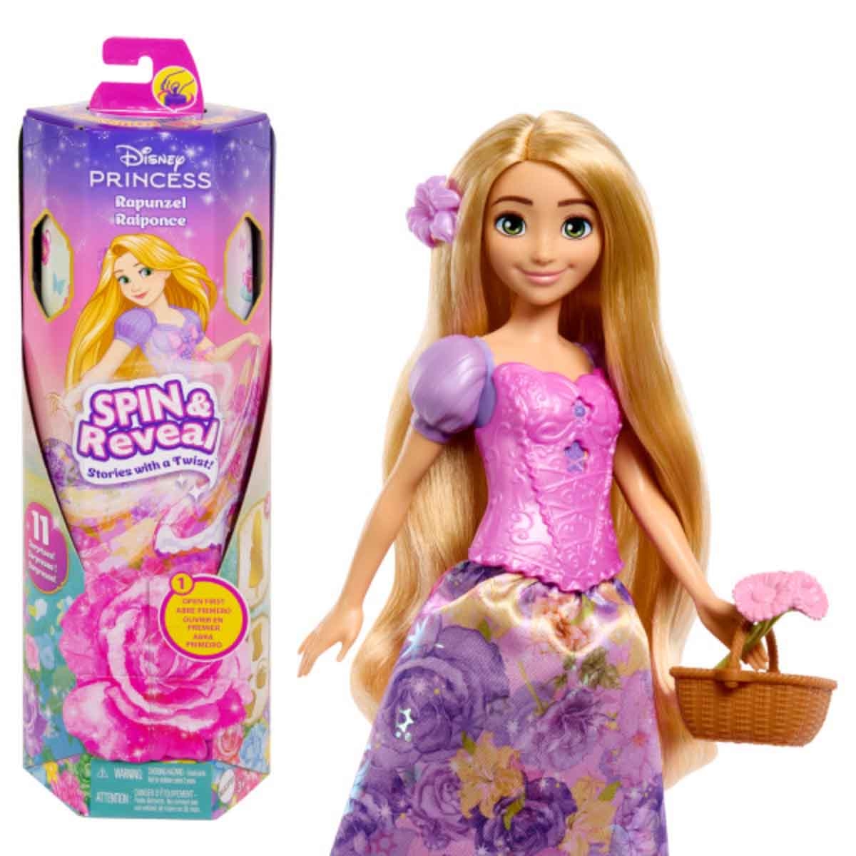 Disney Princess Wave-1 Spin & Reveal Rapunzel Fashion Doll Girls, 3-4 Years