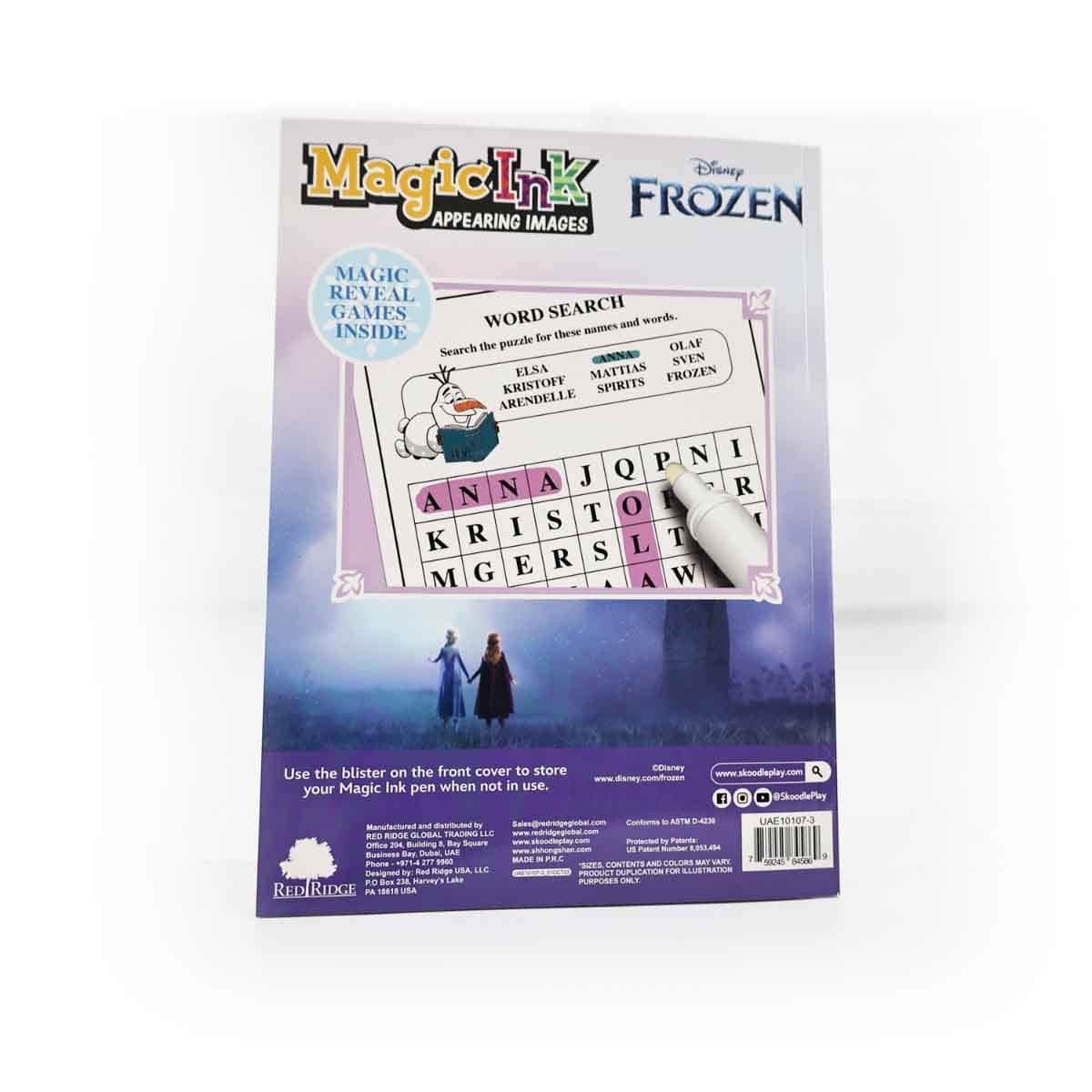 Disney Princess + Frozen + Minnie + Pixar Cars Mini Magic Ink Book with 6 Coloured Pencils Bundle