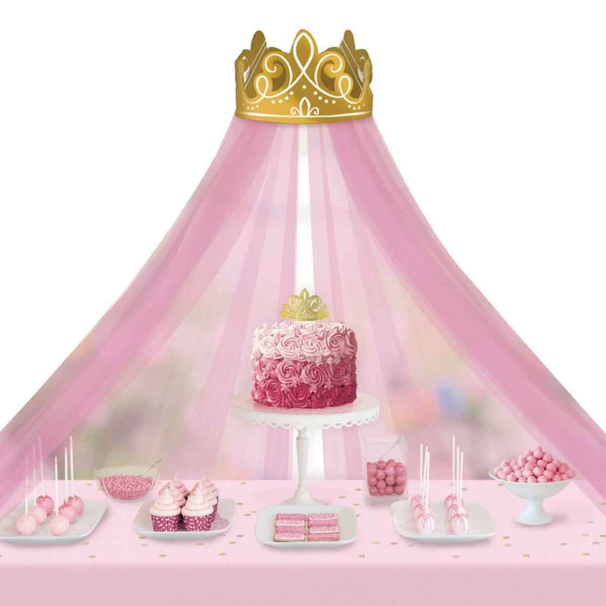 Disney Princess Gold Crown with Pink Tulle