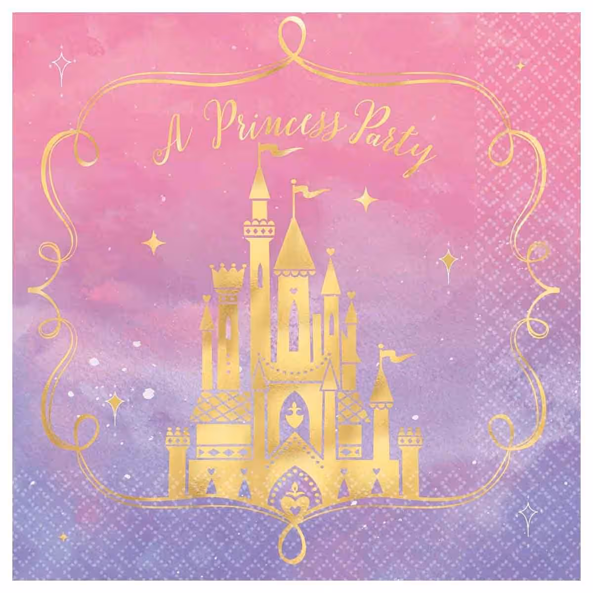 Disney Princess 16-Piece Hot Stamped Lunch Napkin Set
