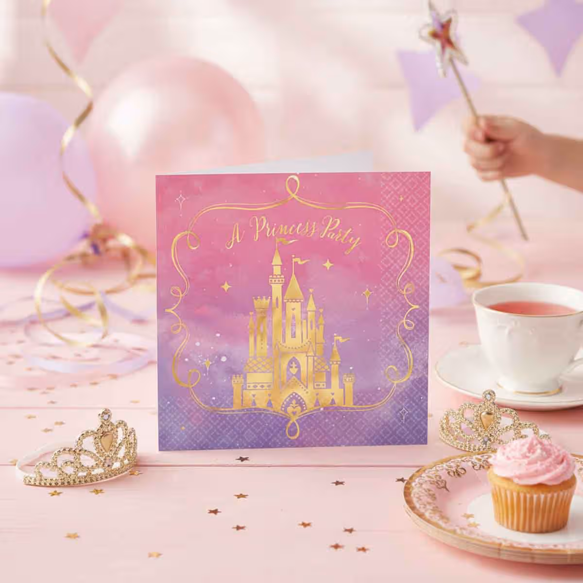 Disney Princess 16-Piece Hot Stamped Lunch Napkin Set