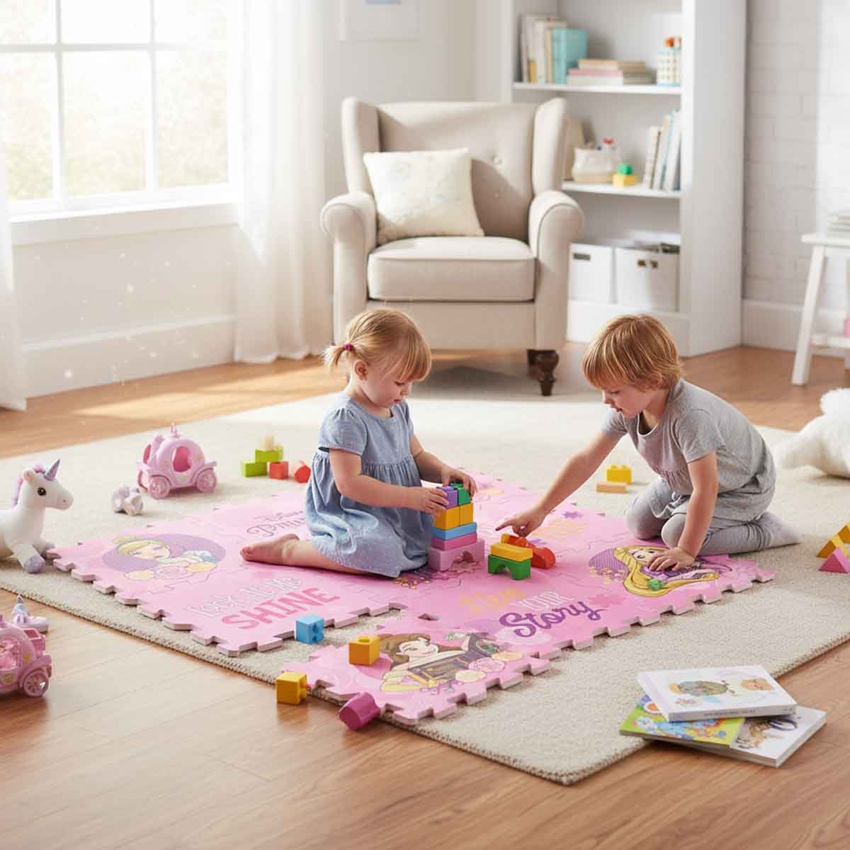 Disney Princess Interlocking EVA Mat Girls, 3-4 Years