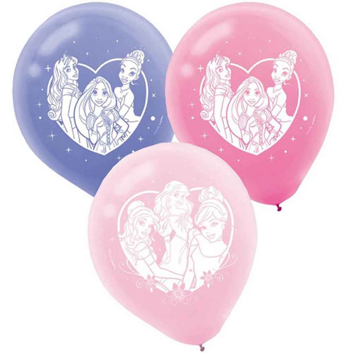 Disney Princess 6-Piece 12" Latex Balloon Set