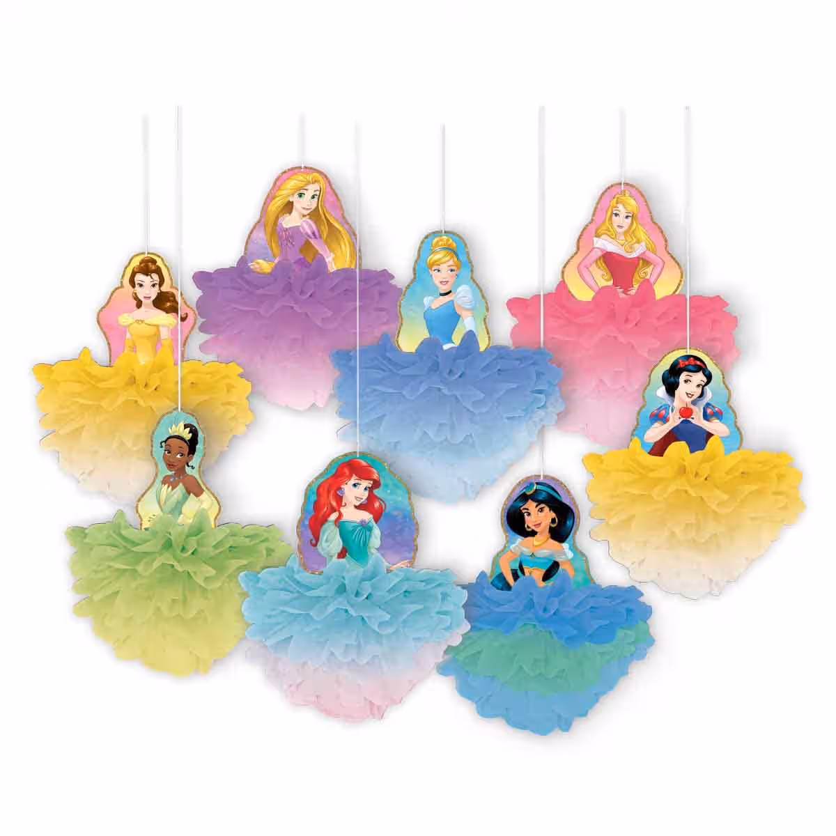 Disney Princess 8-Piece Once Upon A Time Fluffy Decoration Set