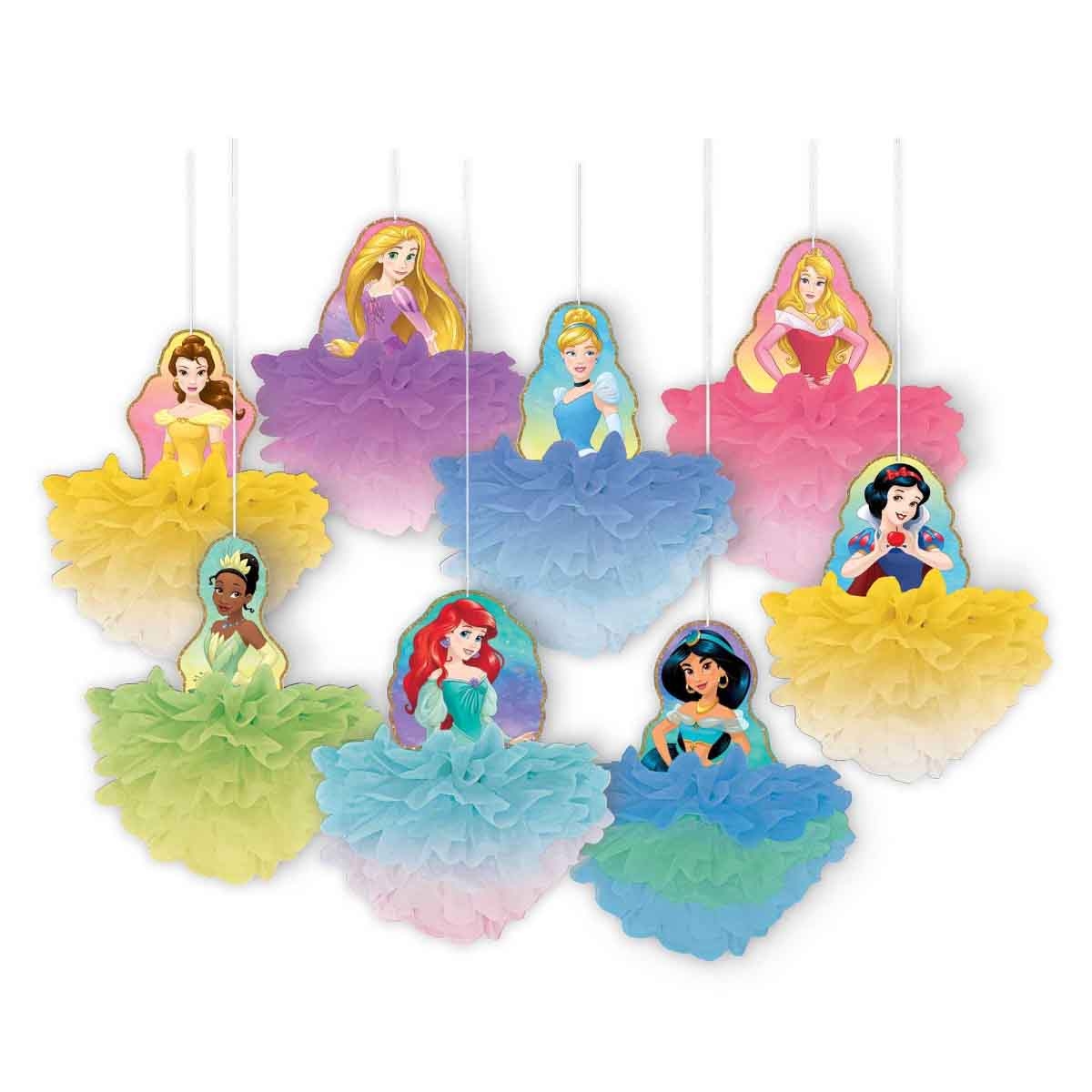 Disney Princess 8-Piece Once Upon A Time Fluffy Decoration Set