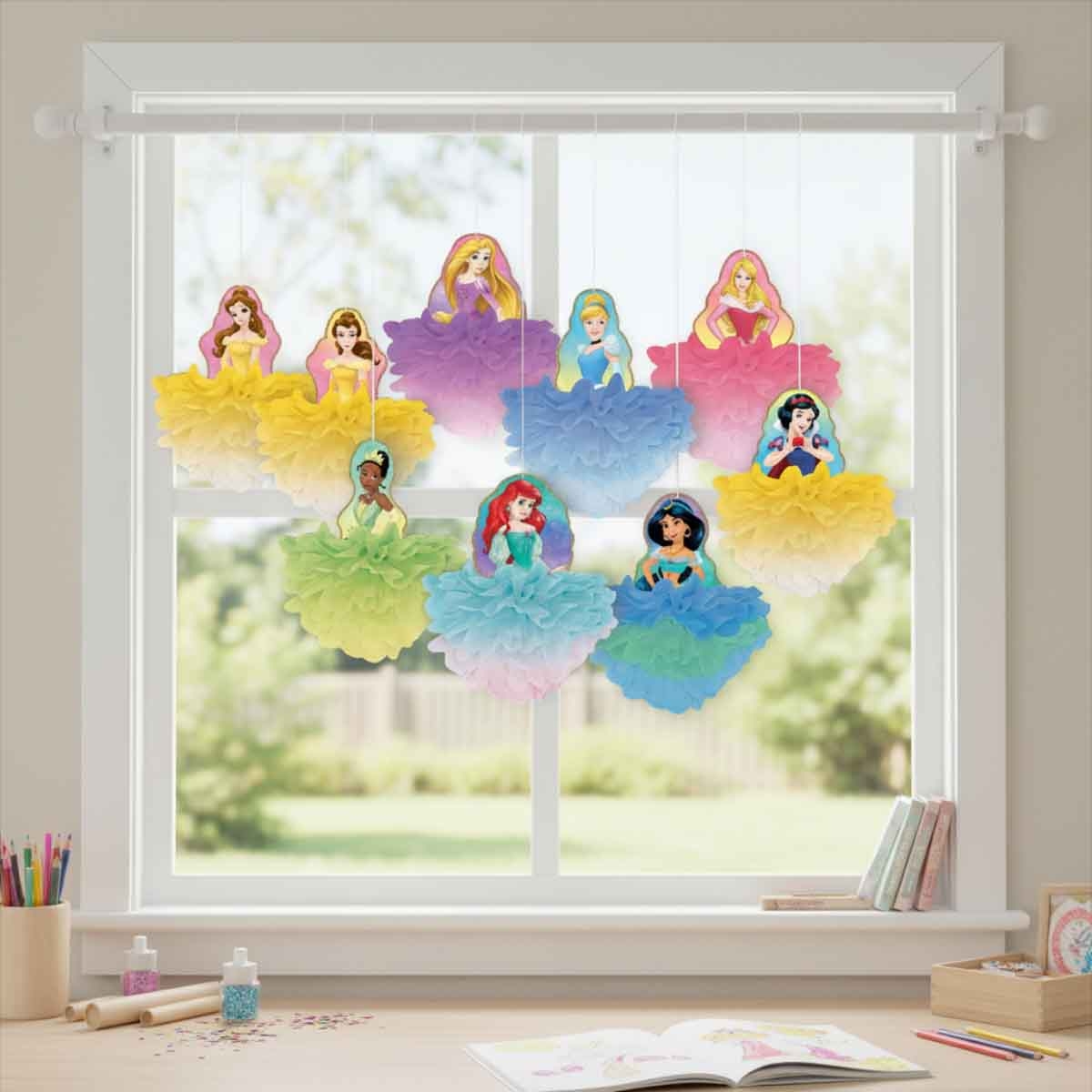 Disney Princess 8-Piece Once Upon A Time Fluffy Decoration Set