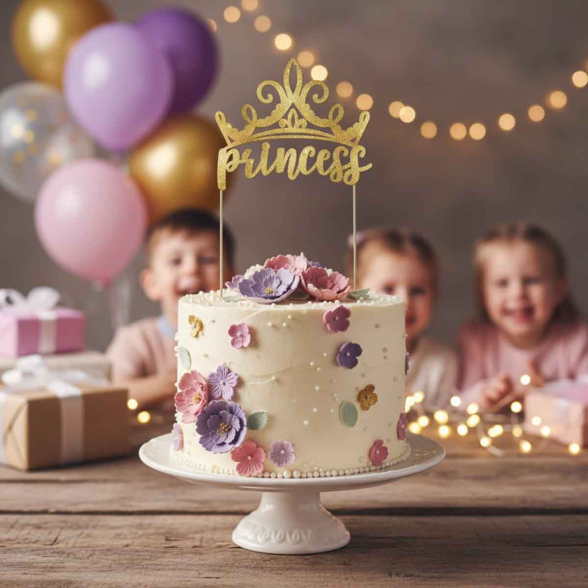 Disney Princess Once Upon A Time Glitter Cake Pick