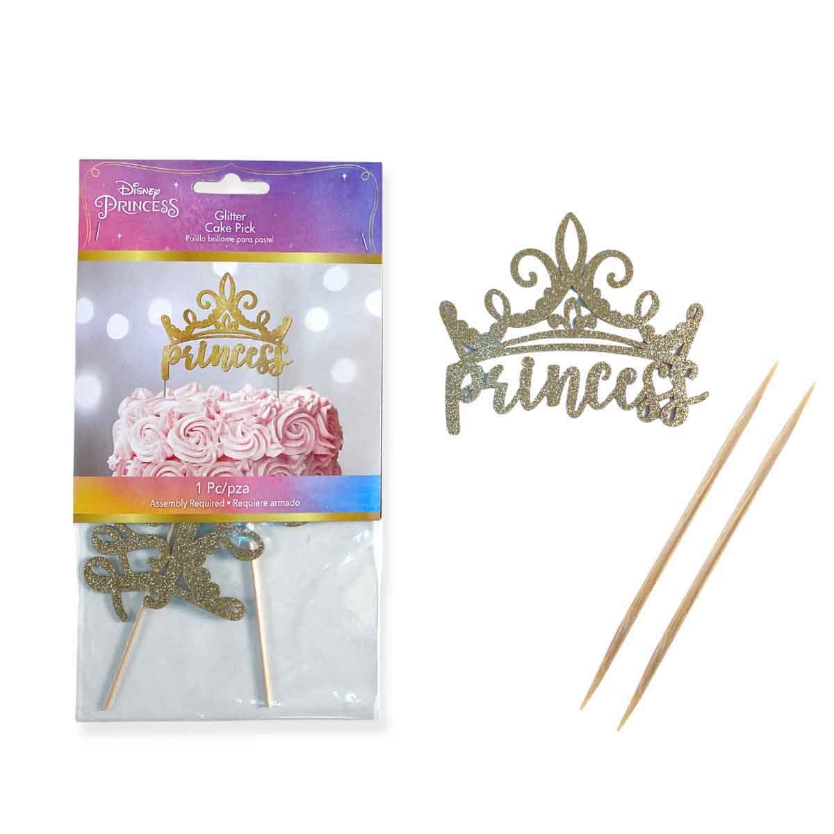 Disney Princess Once Upon A Time Glitter Cake Pick