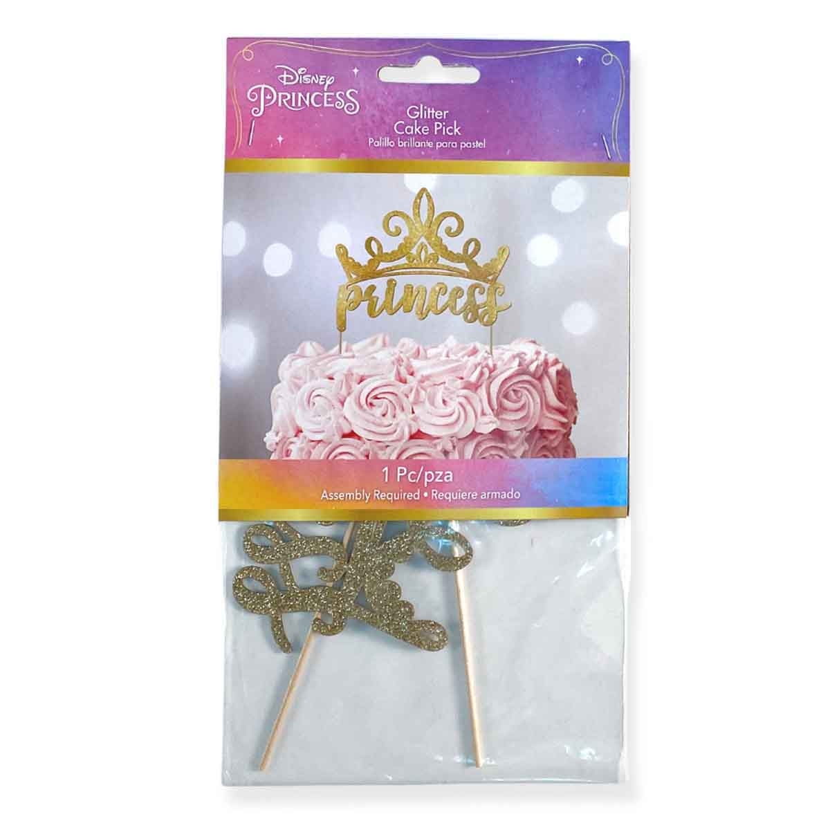 Disney Princess Once Upon A Time Glitter Cake Pick