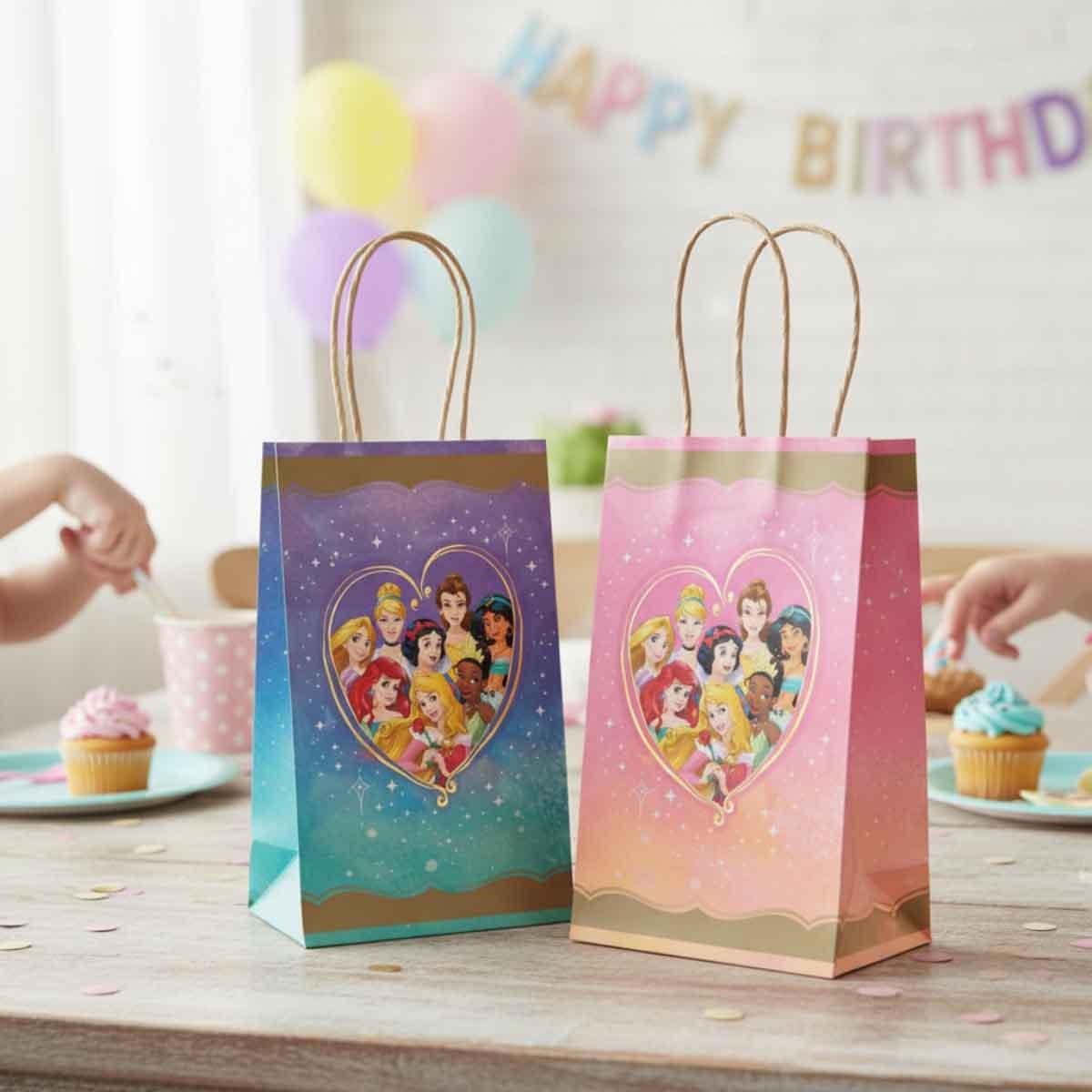 Disney Princess 8-Piece Once Upon A Time Kraft Bags Set