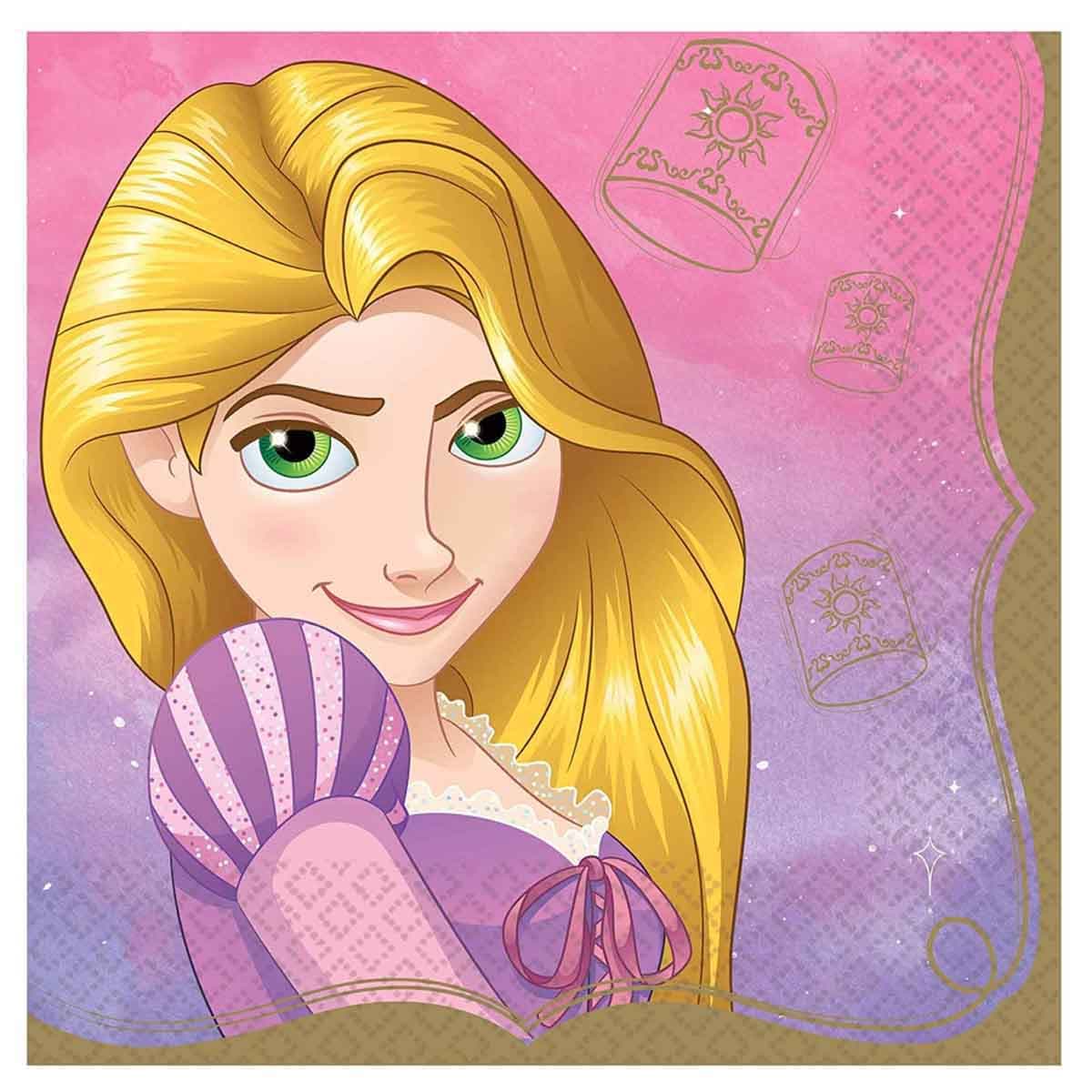 Disney Princess 16-Piece Rapunzel Lunch Napkin Set
