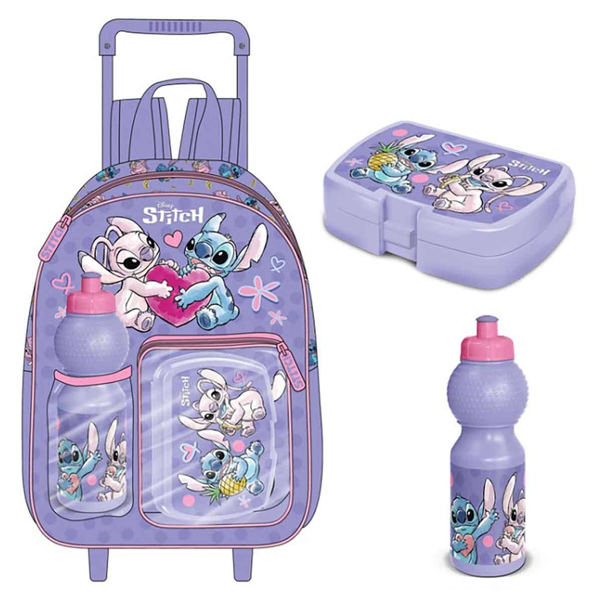 Disney Stitch 14" 3-in-1 FK3IN1-144 Trolley Bag Set Unisex, 3-4 Years