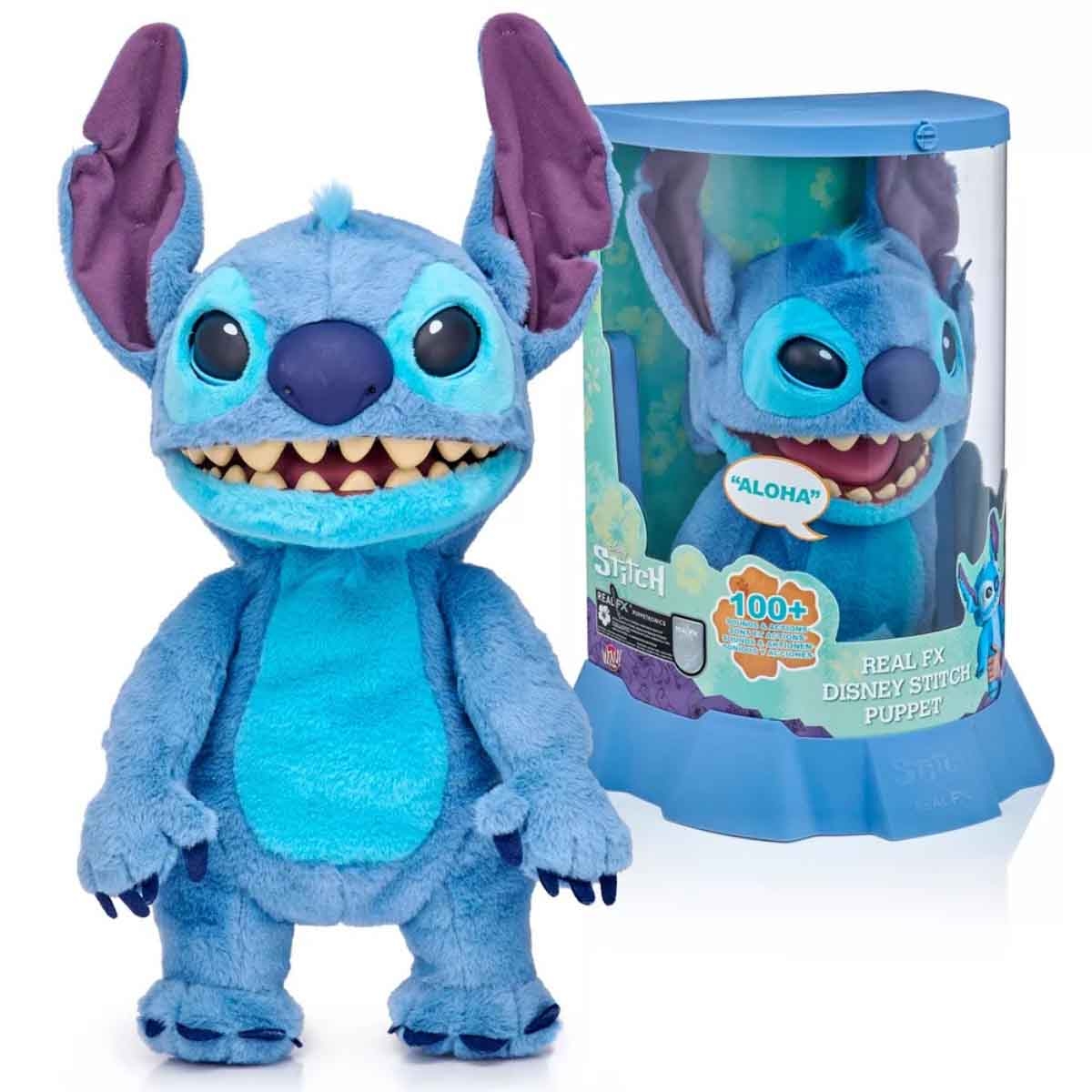 Disney Stitch 18" Animatronic RealFX Stitch Puppet Toy Unisex, 5-7 Years