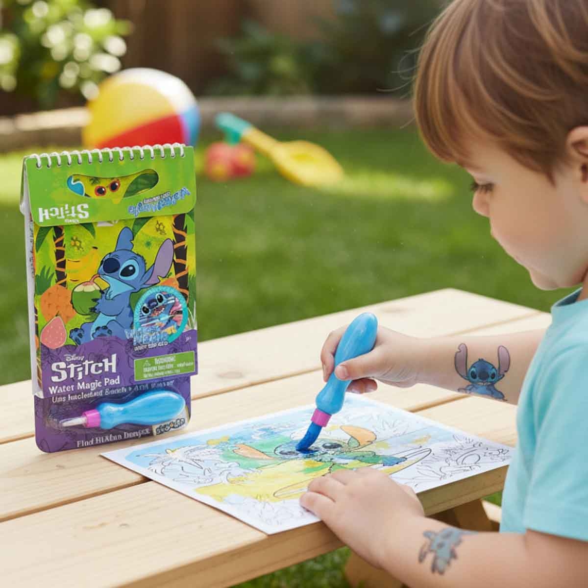 ديزني ستيتش لوحة سحرية بالماء 3 صفحات للأطفال بعمر 3-4 سنوات