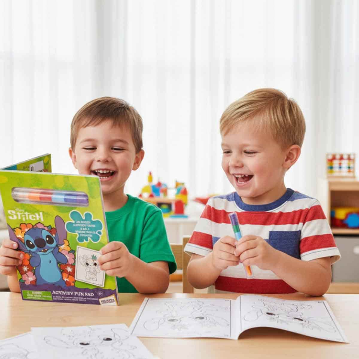 Disney Stitch Activity Fun Pad with Stackable Crayon Unisex, 3-4 Years